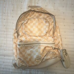 Yellow Checkered Backpack